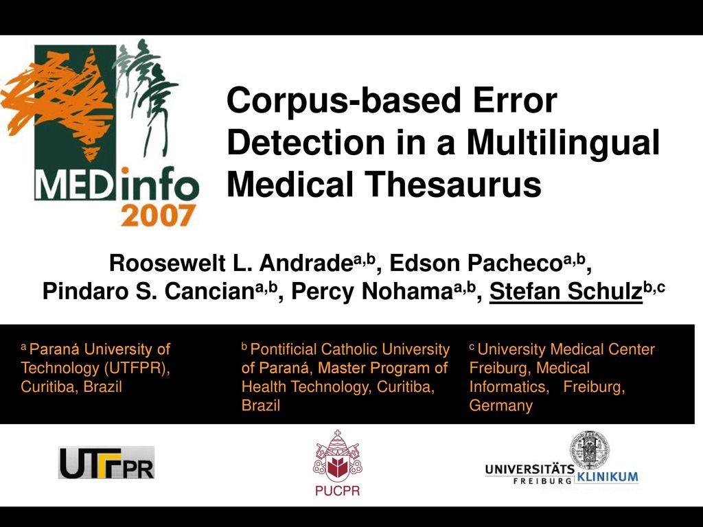Corpus-based Error Detection in a Multilingual Medical Thesaurus