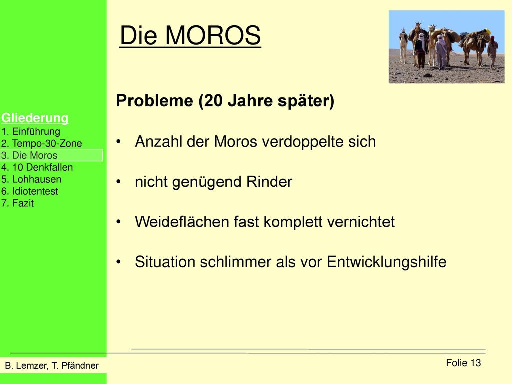 Die MOROS Probleme (20 Jahre später) Anzahl der Moros verdoppelte sich
