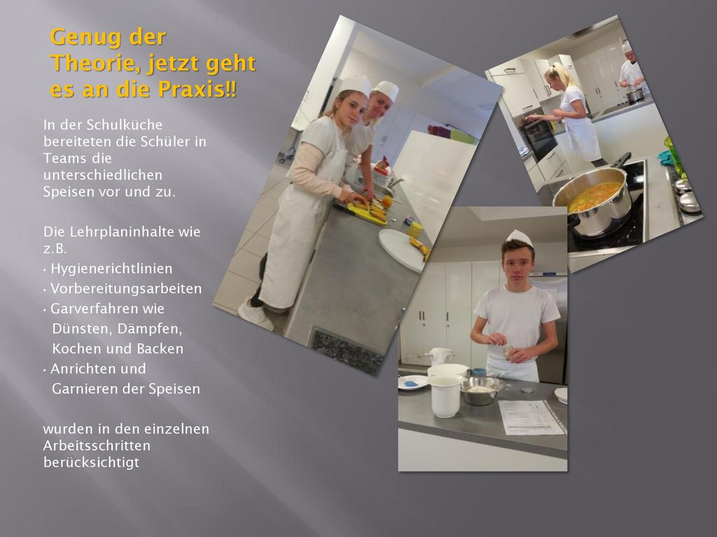 Genug der Theorie, jetzt geht es an die Praxis!!
