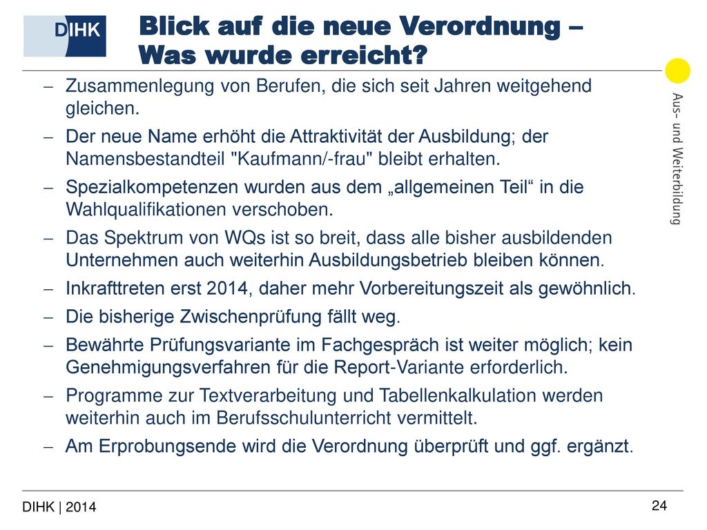 Blick auf die neue Verordnung – Was wurde erreicht
