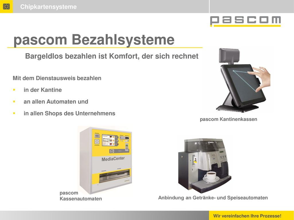 pascom Bezahlsysteme Bargeldlos bezahlen ist Komfort, der sich rechnet