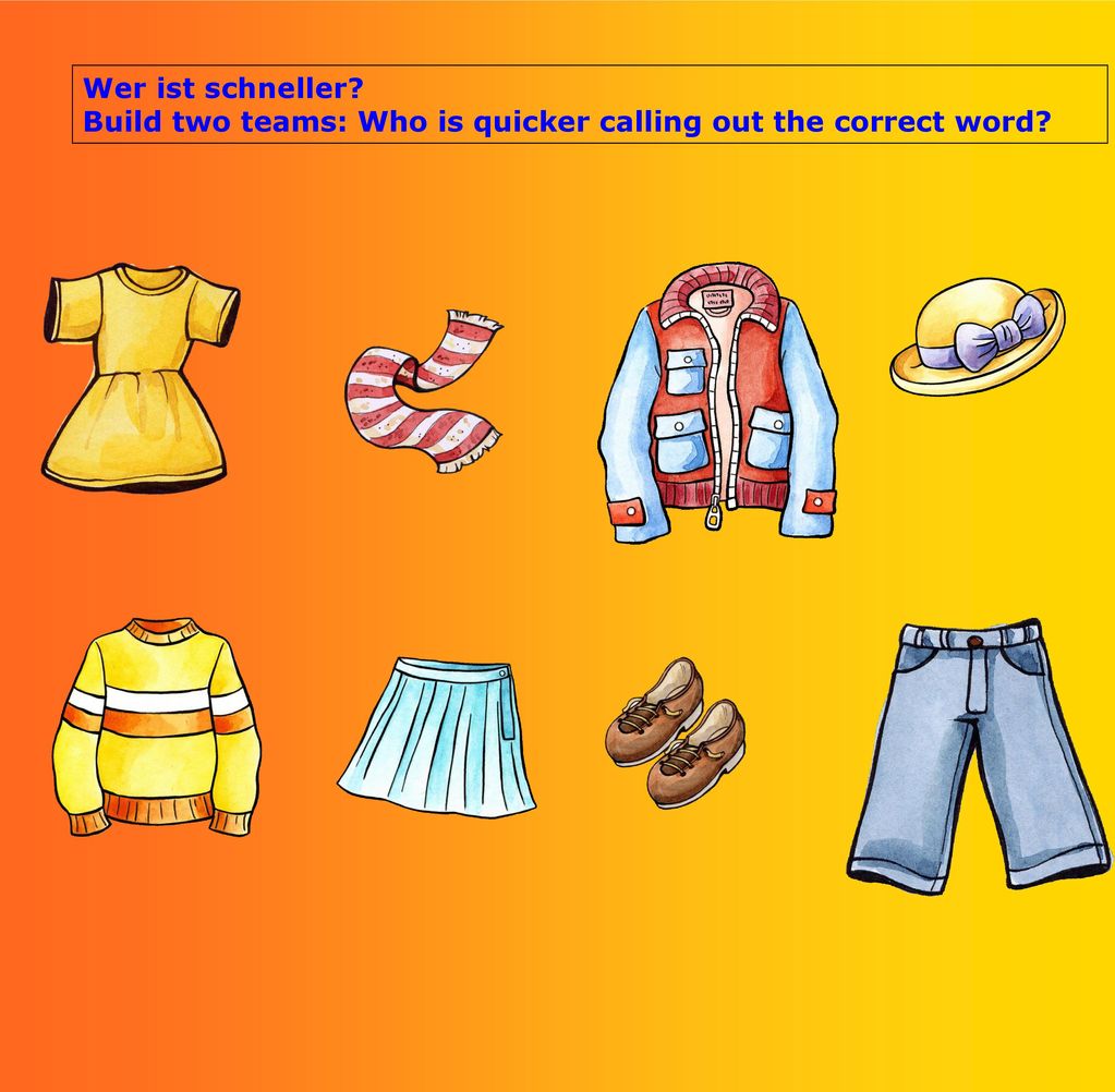 Wer ist schneller Build two teams: Who is quicker calling out the correct word