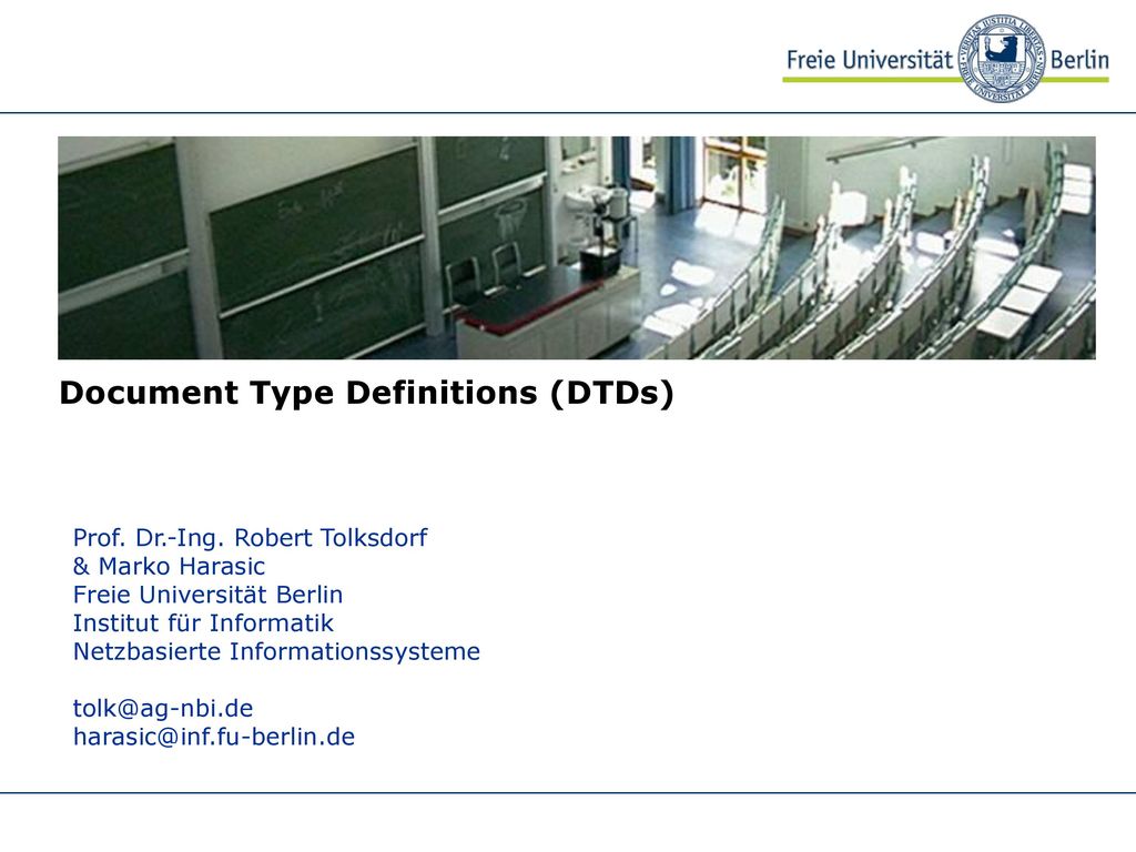Document Type Definitions (DTDs)