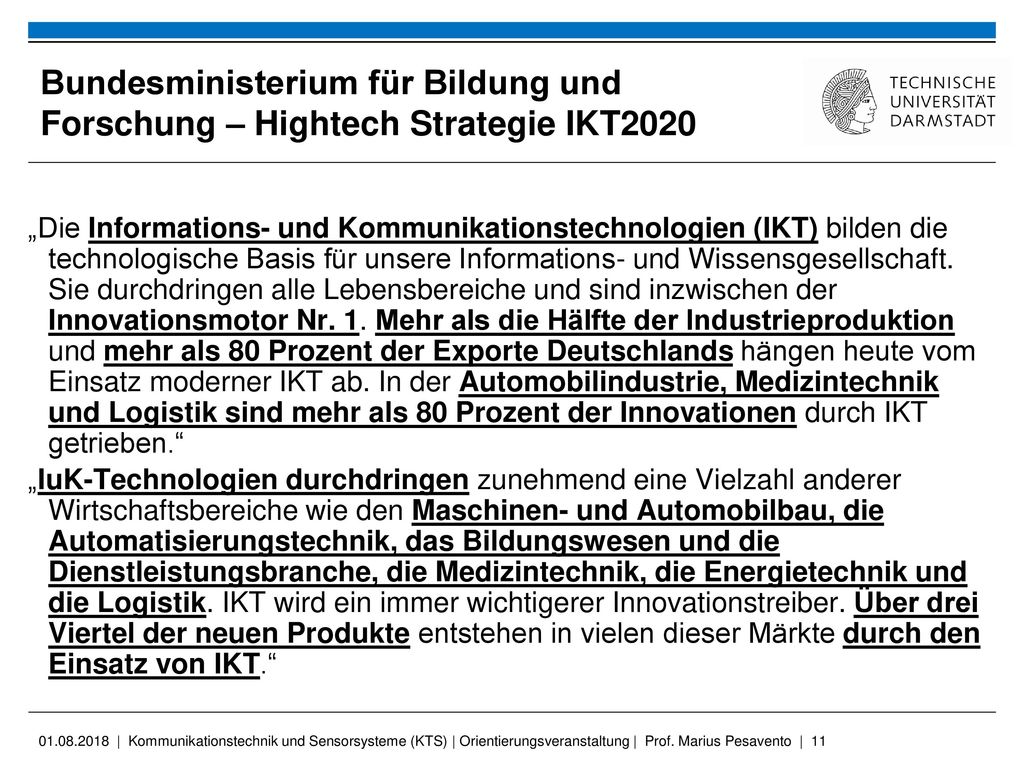 Bundesministerium für Bildung und Forschung – Hightech Strategie IKT2020