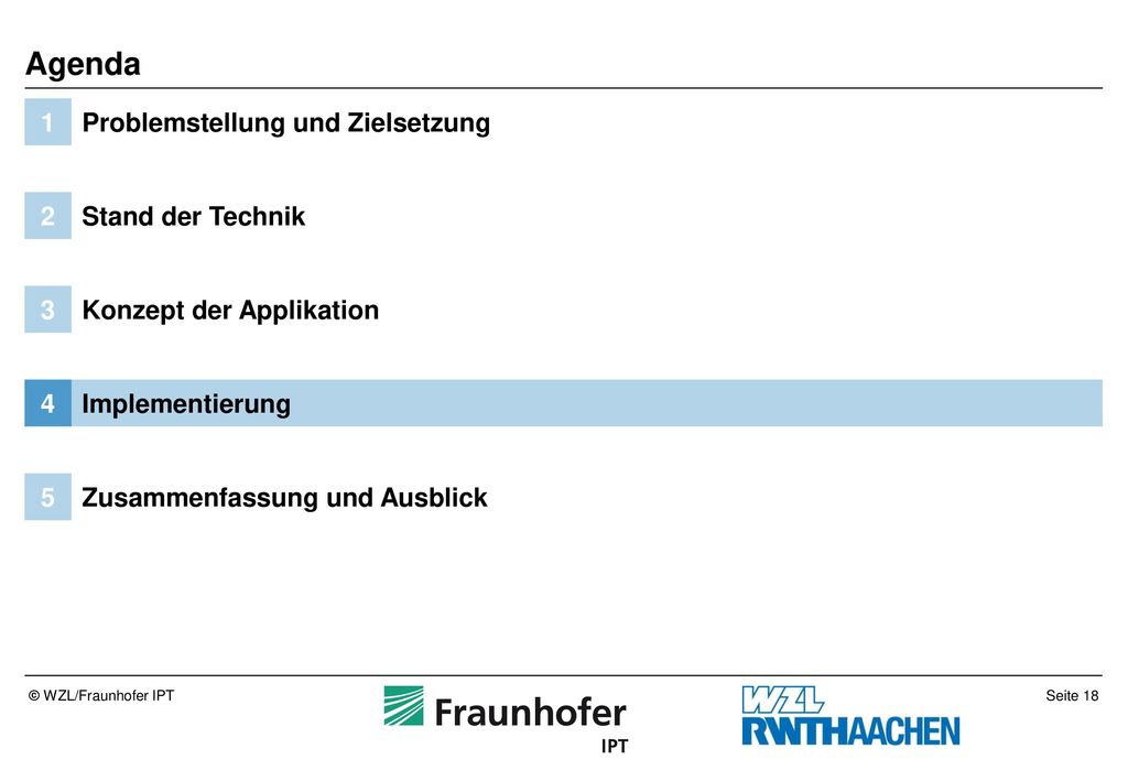 Agenda 1 Problemstellung und Zielsetzung 2 Stand der Technik 3