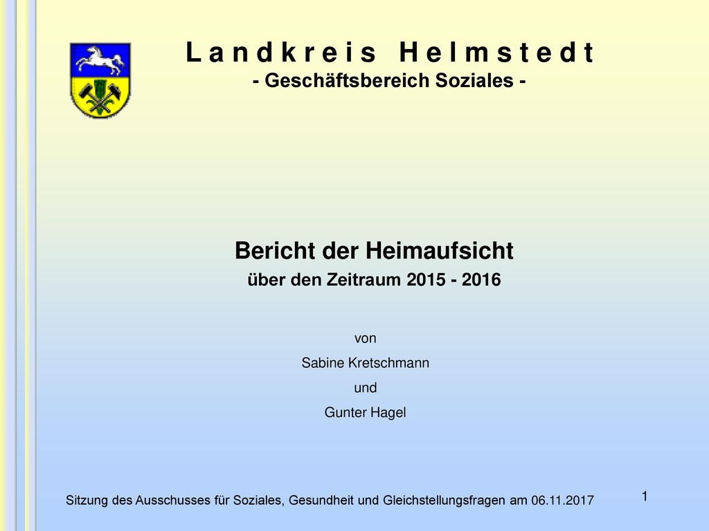 L a n d k r e i s H e l m s t e d t - Geschäftsbereich Soziales -