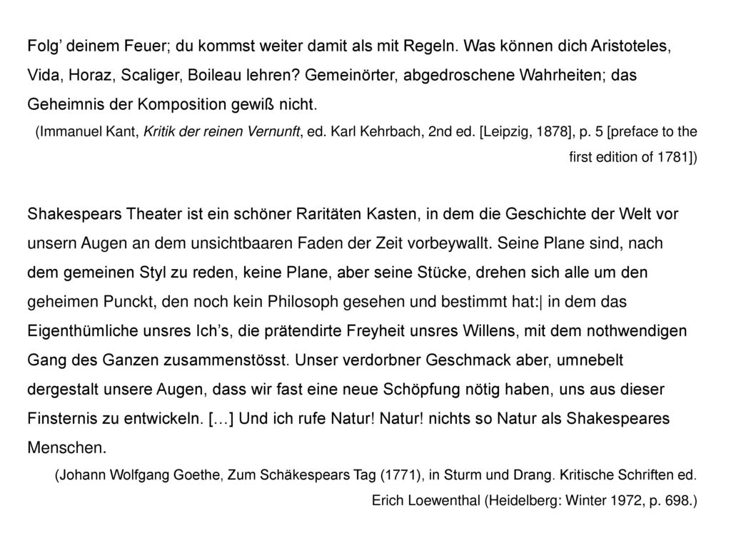 Folg’ deinem Feuer; du kommst weiter damit als mit Regeln