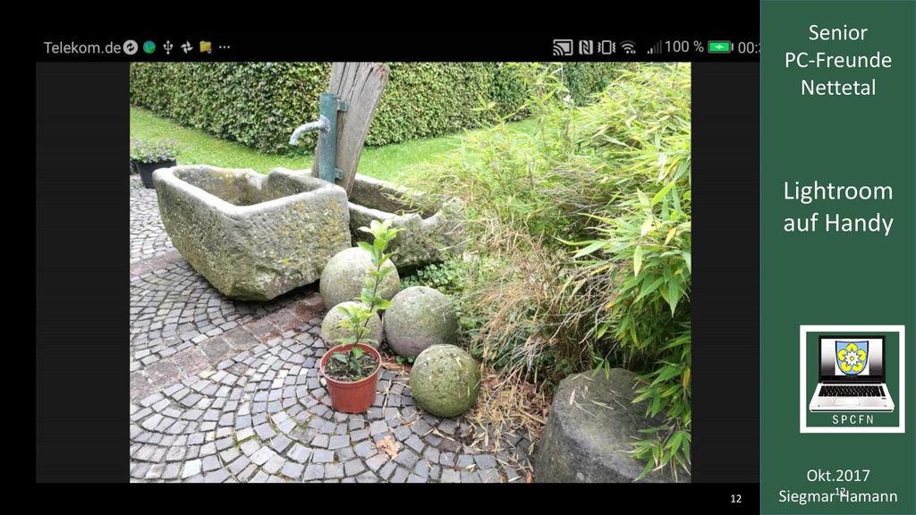 Lightroom auf Handy Senior PC-Freunde Nettetal Okt.2017 Siegmar Hamann