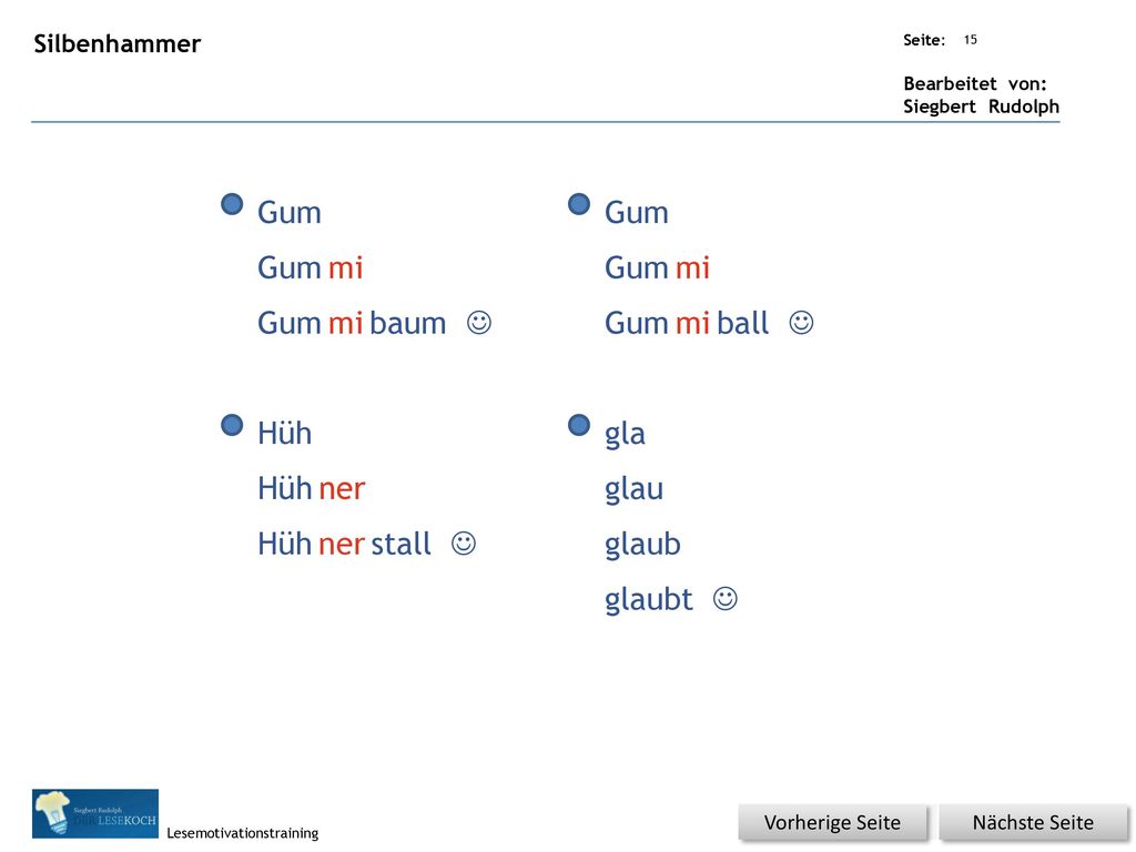 Gum Gum Gum mi Gum mi Gum mi baum J Gum mi ball J Hüh gla Hüh ner glau