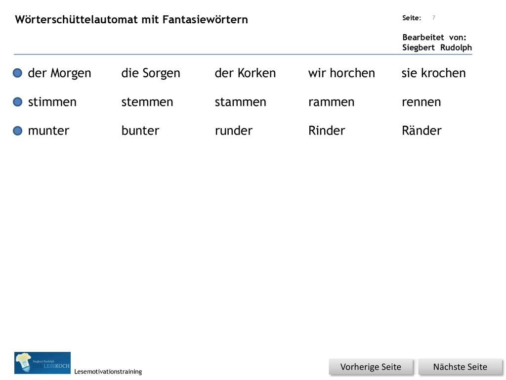 der Morgen die Sorgen der Korken wir horchen sie krochen stimmen