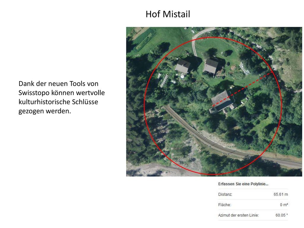 Hof Mistail Dank der neuen Tools von Swisstopo können wertvolle