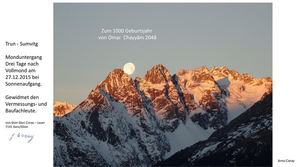 Drei Tage nach Vollmond am bei Sonnenaufgang.