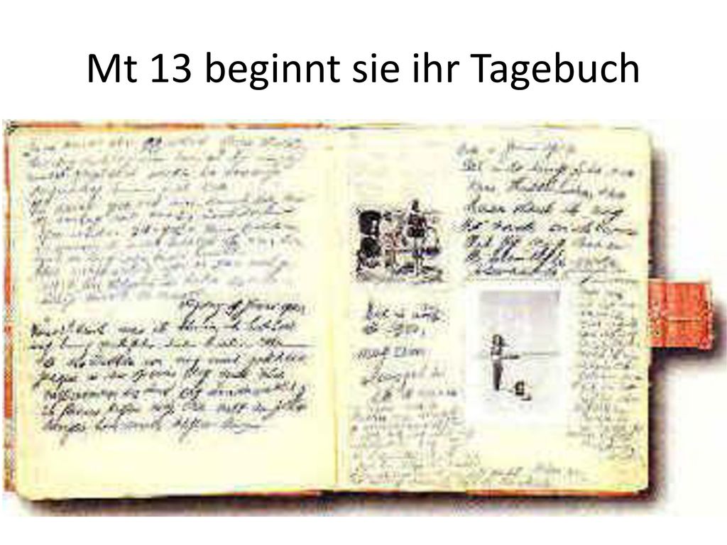 Mt 13 beginnt sie ihr Tagebuch