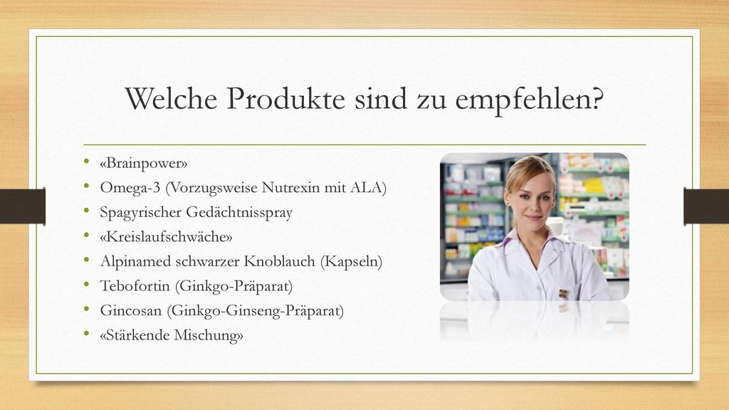 Welche Produkte sind zu empfehlen