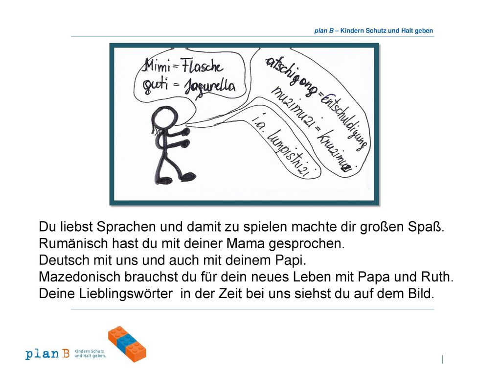 Du liebst Sprachen und damit zu spielen machte dir großen Spaß.