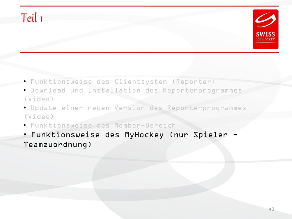 Teil 1 Funktionsweise des MyHockey (nur Spieler - Teamzuordnung)