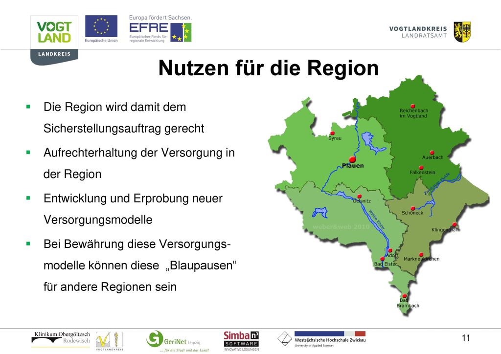 Nutzen für die Region Die Region wird damit dem Sicherstellungsauftrag gerecht. Aufrechterhaltung der Versorgung in der Region.