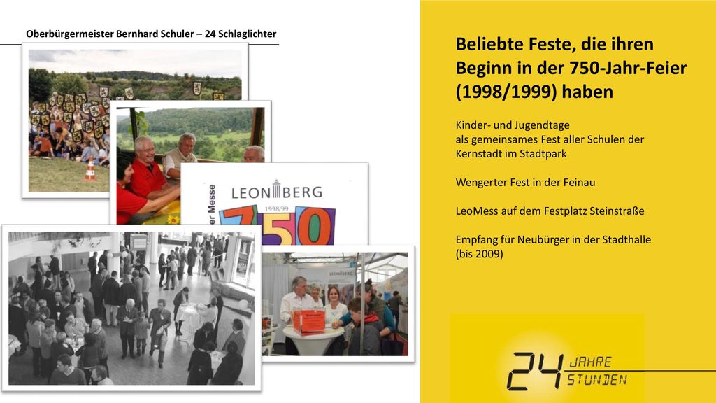 Beliebte Feste, die ihren Beginn in der 750-Jahr-Feier (1998/1999) haben