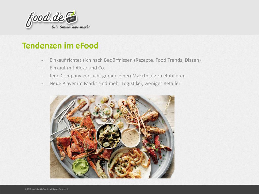 Tendenzen im eFood Einkauf richtet sich nach Bedürfnissen (Rezepte, Food Trends, Diäten) Einkauf mit Alexa und Co.