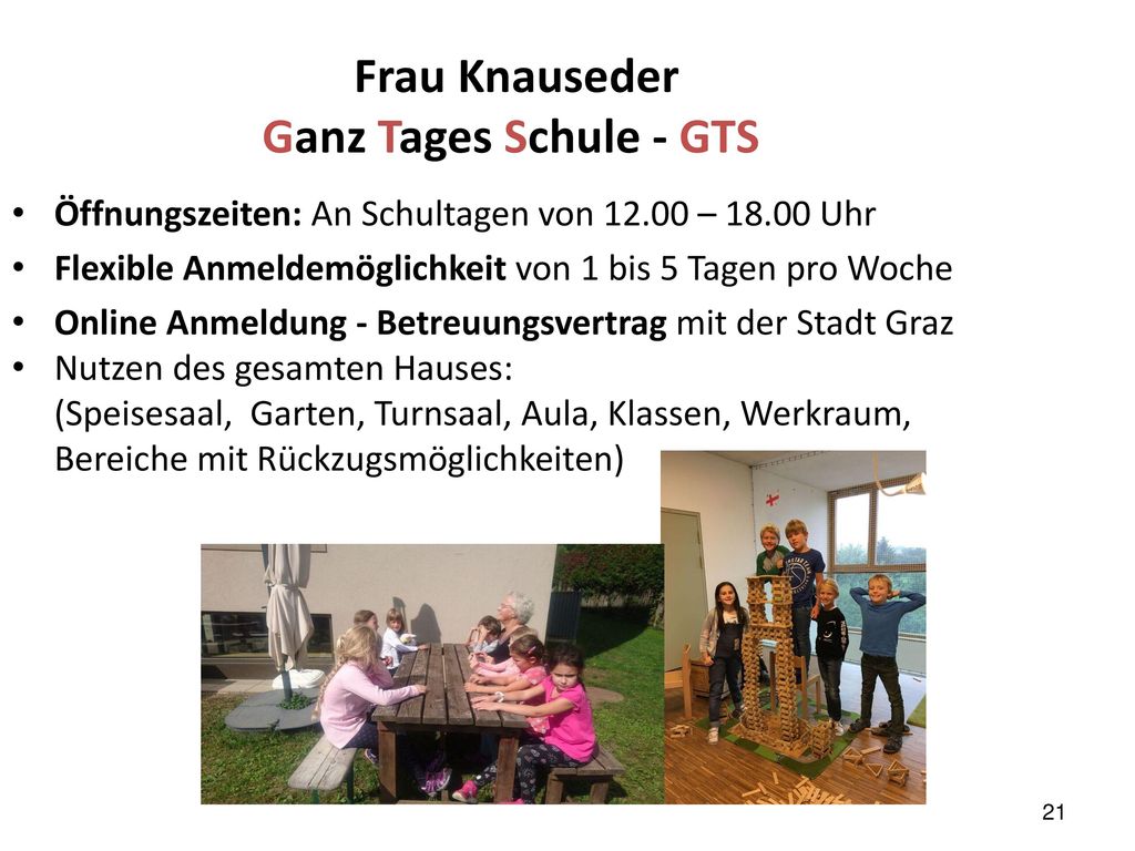 Frau Knauseder Ganz Tages Schule - GTS