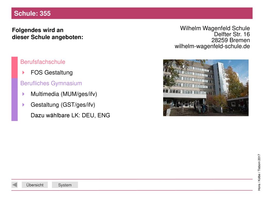 Schule: 355 Wilhelm Wagenfeld Schule Delfter Str Bremen wilhelm-wagenfeld-schule.de. Berufsfachschule.