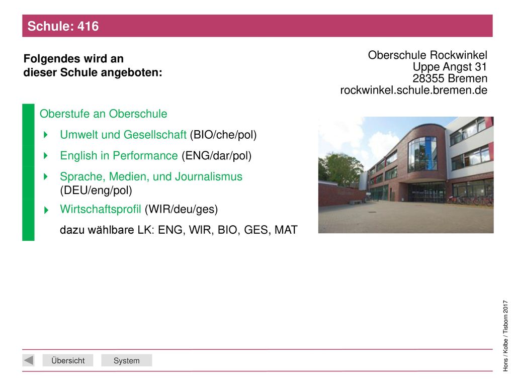 Schule: 416 Oberschule Rockwinkel Uppe Angst Bremen rockwinkel.schule.bremen.de. Oberstufe an Oberschule.