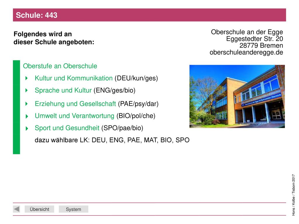 Schule: 443 Oberschule an der Egge Eggestedter Str Bremen oberschuleanderegge.de. Oberstufe an Oberschule.