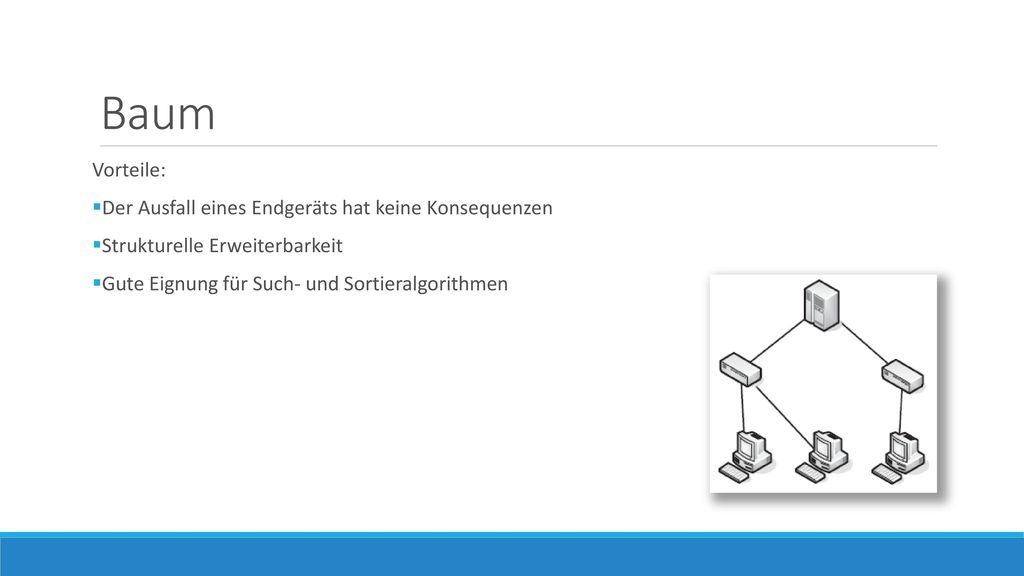 Baum Vorteile: Der Ausfall eines Endgeräts hat keine Konsequenzen