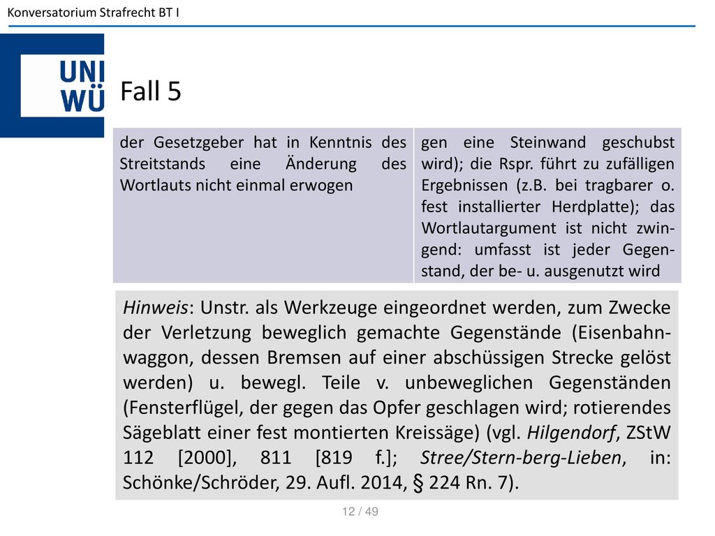 Fall 5 der Gesetzgeber hat in Kenntnis des Streitstands eine Änderung des Wortlauts nicht einmal erwogen.