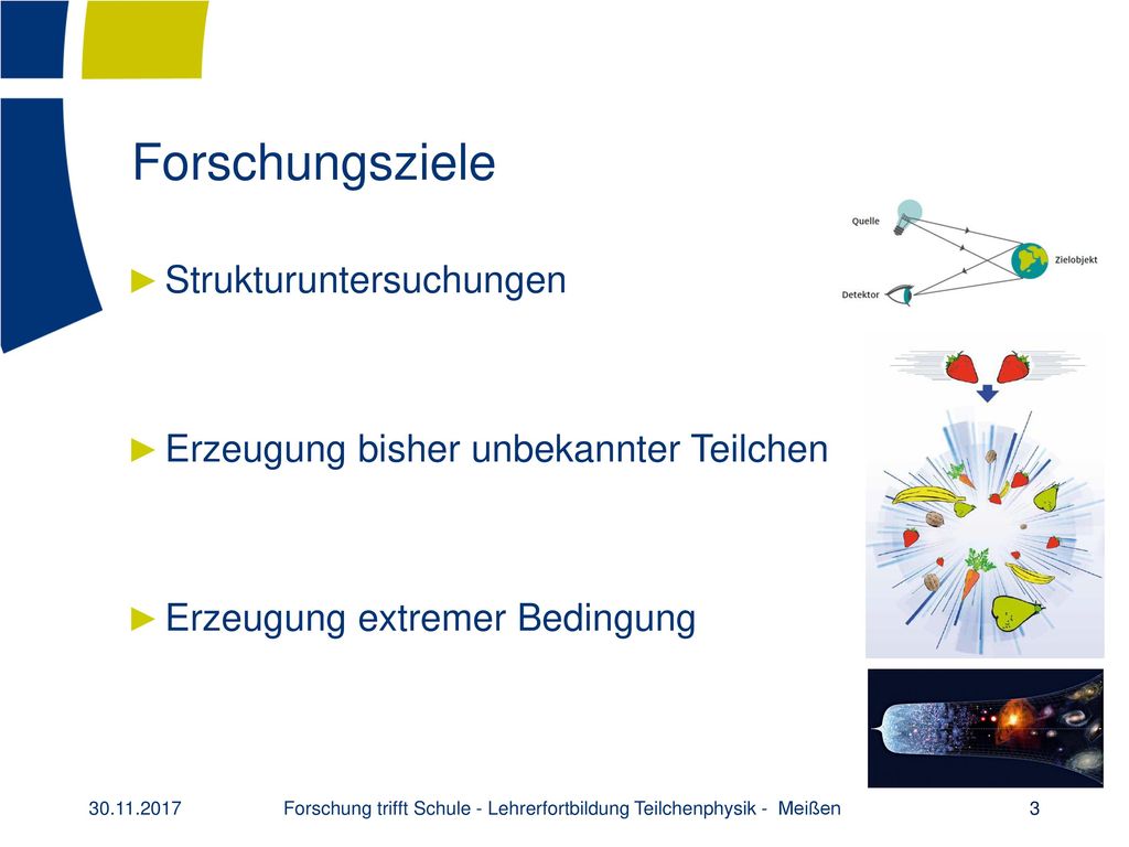 Forschung trifft Schule - Lehrerfortbildung Teilchenphysik - Meißen