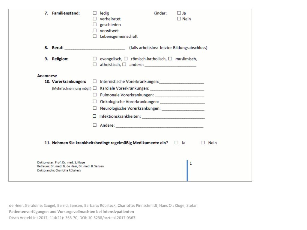 de Heer, Geraldine; Saugel, Bernd; Sensen, Barbara; Rübsteck, Charlotte; Pinnschmidt, Hans O.; Kluge, Stefan