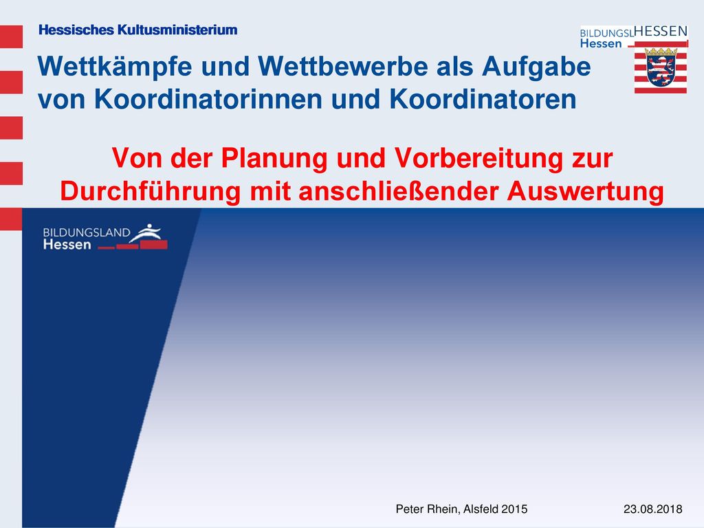 Wettkämpfe und Wettbewerbe als Aufgabe von Koordinatorinnen und Koordinatoren