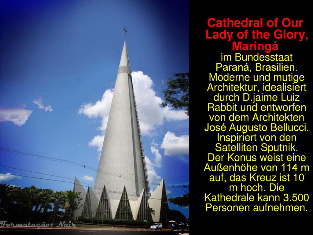 Cathedral of Our Lady of the Glory, Maringá, im Bundesstaat Paraná, Brasilien.