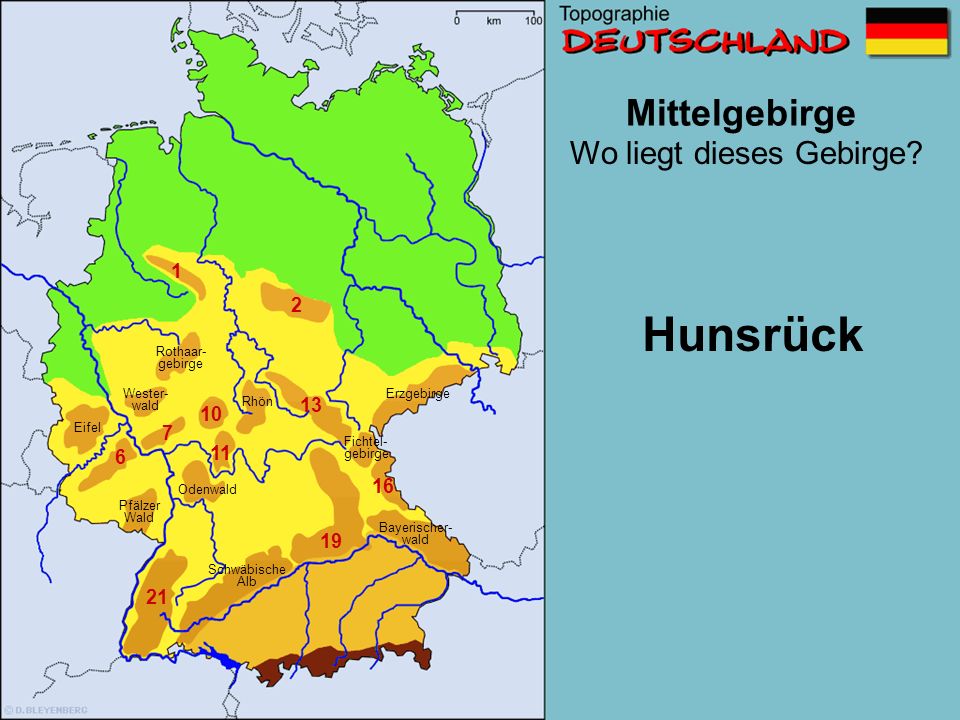 Hunsrück Mittelgebirge Wo liegt dieses Gebirge