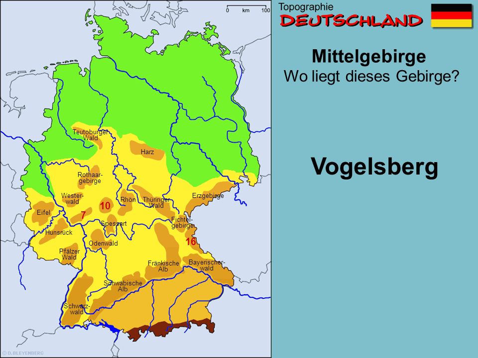 Vogelsberg Mittelgebirge Wo liegt dieses Gebirge Teutoburger