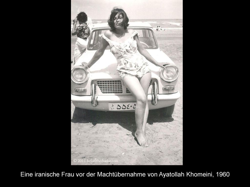 Eine iranische Frau vor der Machtübernahme von Ayatollah Khomeini, 1960