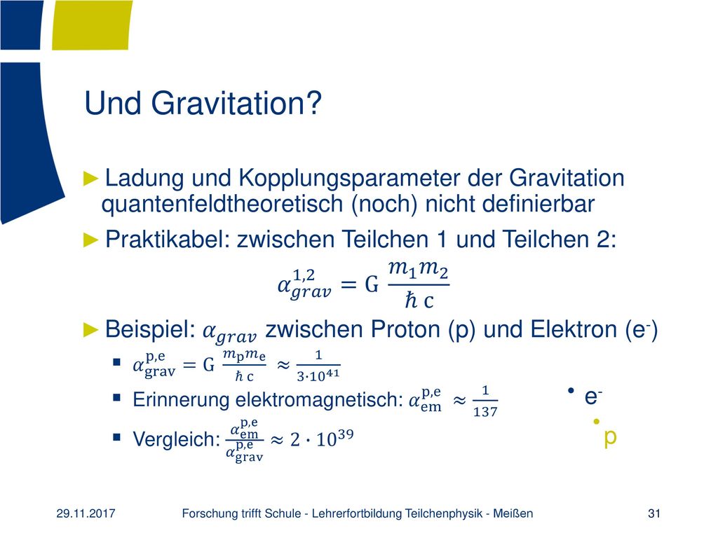Forschung trifft Schule - Lehrerfortbildung Teilchenphysik - Meißen