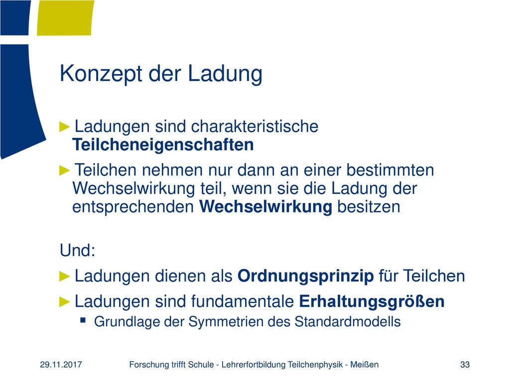 Forschung trifft Schule - Lehrerfortbildung Teilchenphysik - Meißen