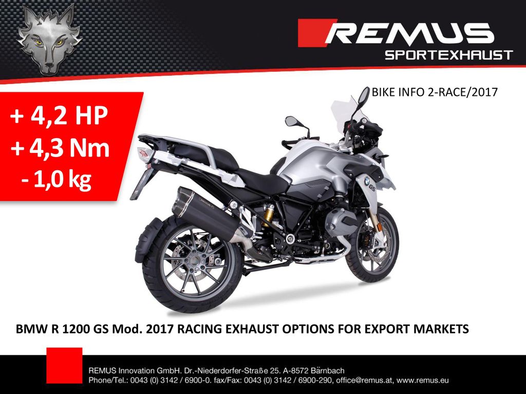 BIKE INFO 2-RACE/ ,2 HP. + 4,3 Nm. - 1,0 kg.