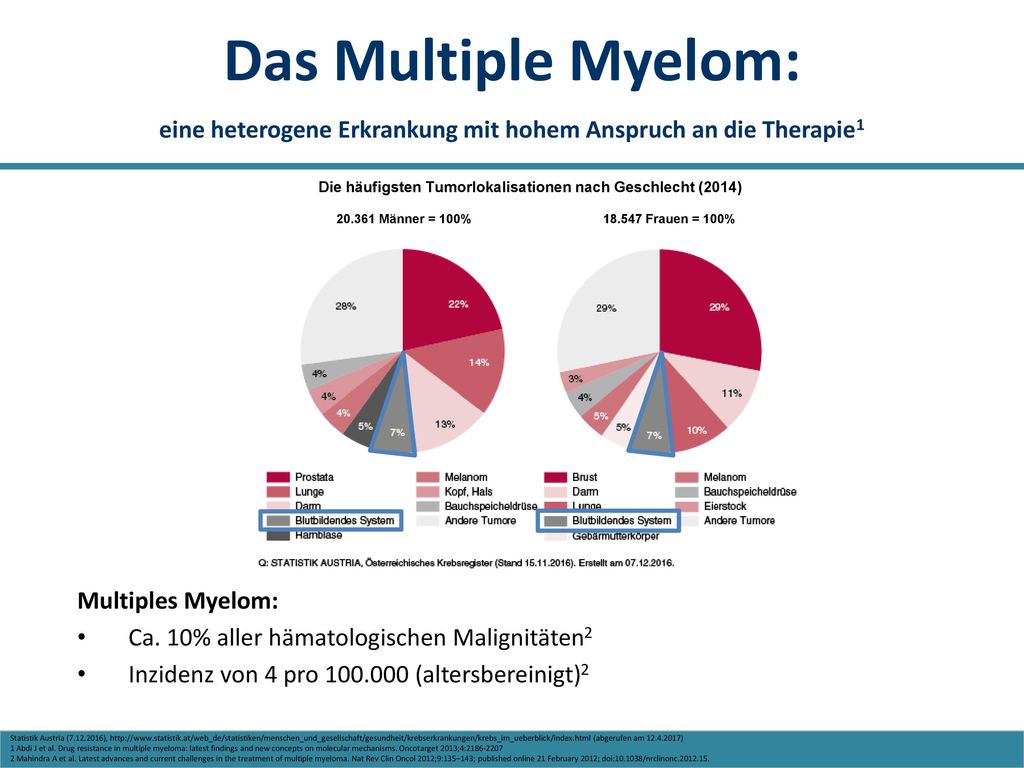 Das Multiple Myelom: eine heterogene Erkrankung mit hohem Anspruch an die Therapie1