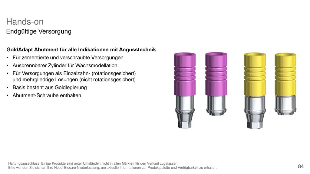Hands-on Endgültige Versorgung