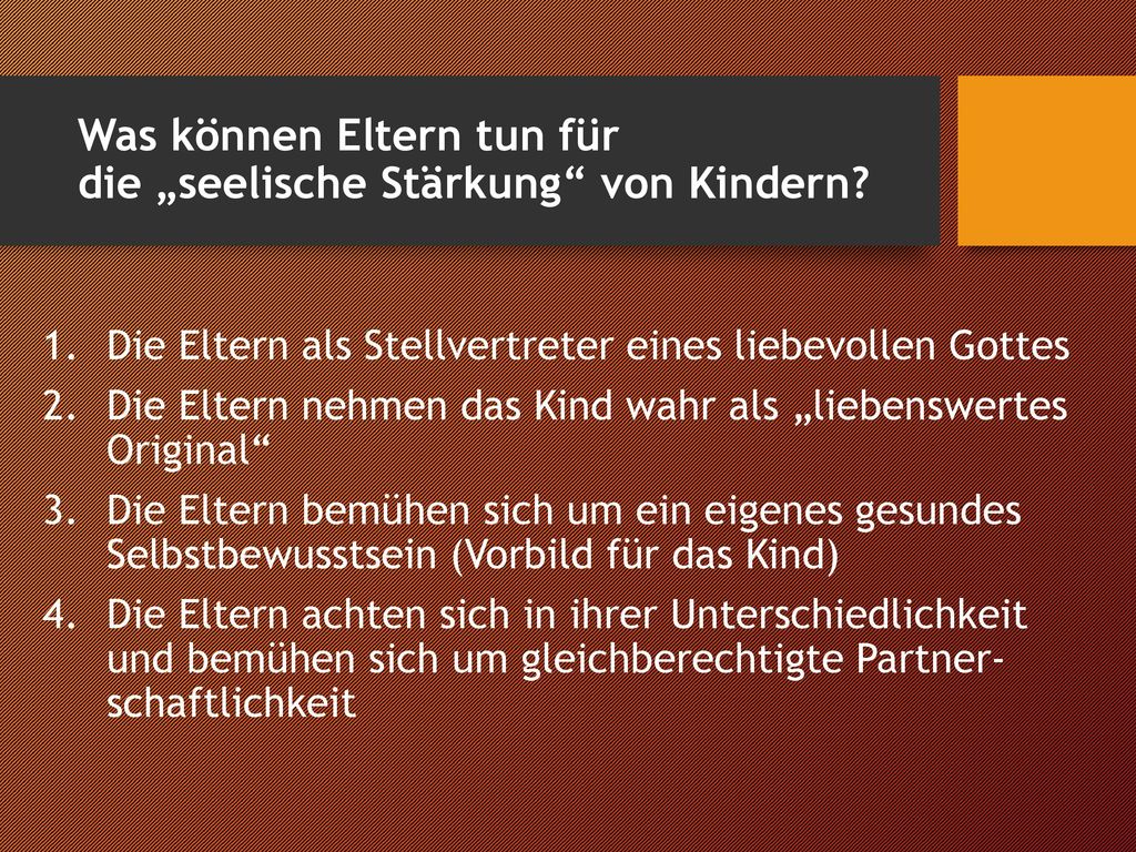 Was können Eltern tun für die „seelische Stärkung von Kindern