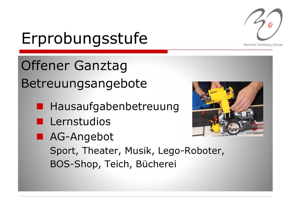 Erprobungsstufe Offener Ganztag Betreuungsangebote