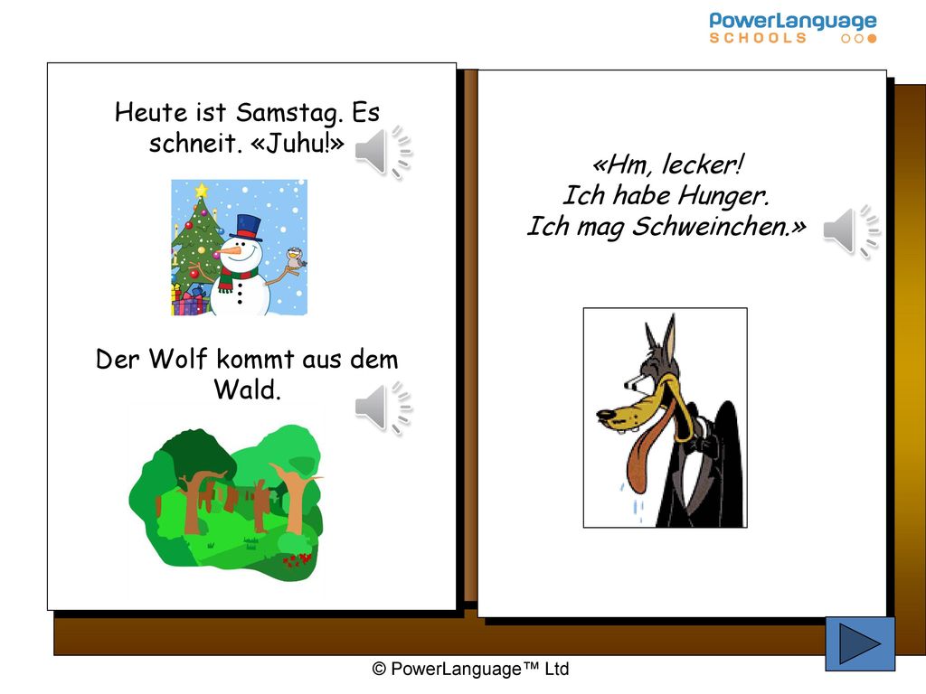 Heute ist Samstag. Es schneit. «Juhu!»