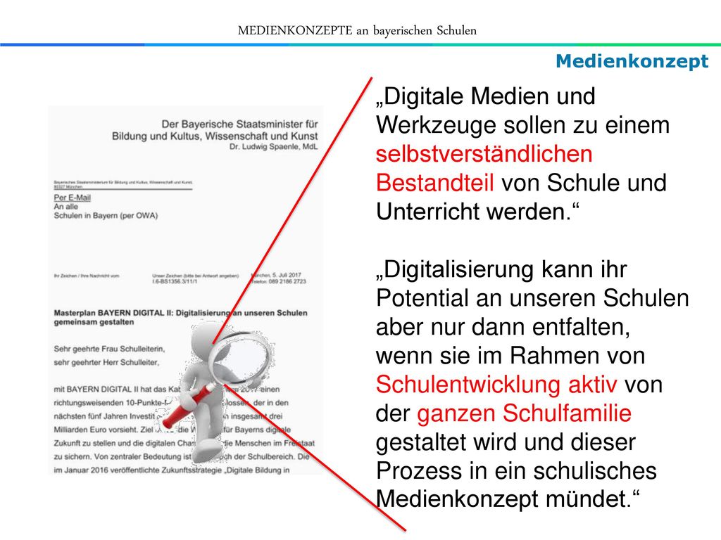 Medienkonzept „Digitale Medien und Werkzeuge sollen zu einem selbstverständlichen Bestandteil von Schule und Unterricht werden.