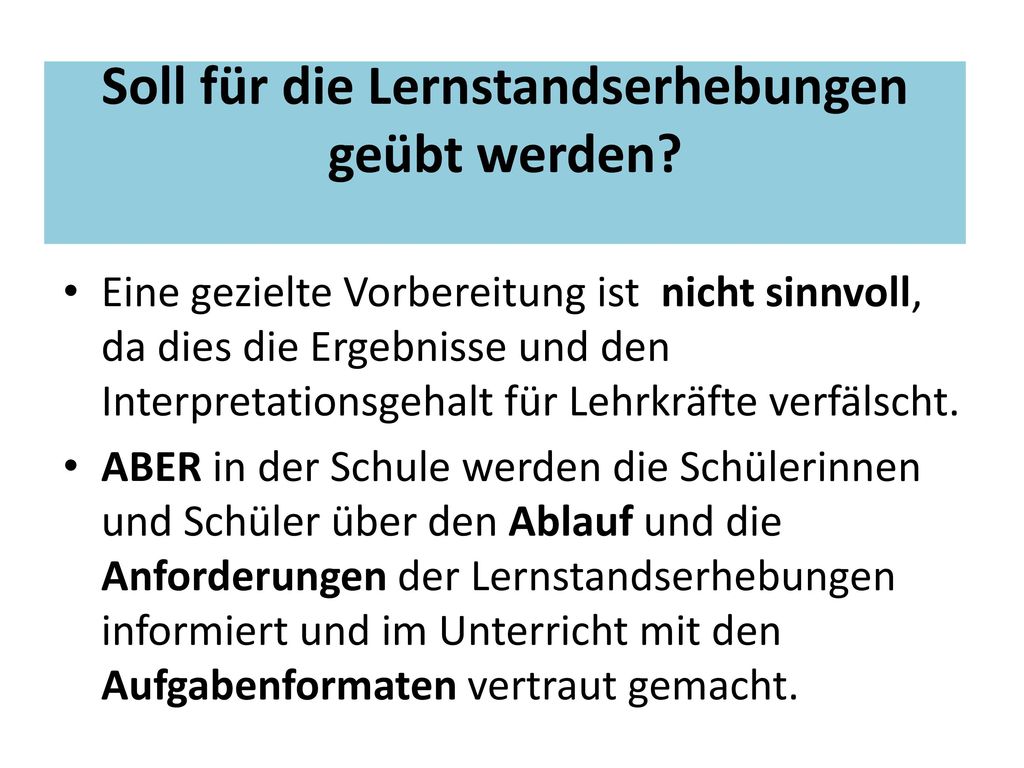 Zentrale Lernstandserhebungen (Vergleichsarbeiten) - Ppt Herunterladen