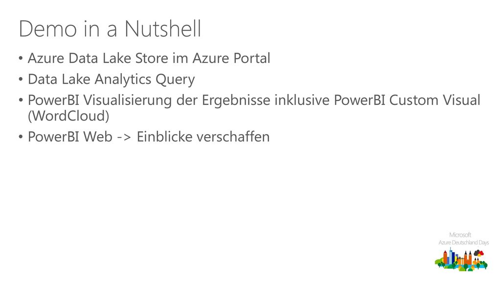 Demo in a Nutshell Azure Data Lake Store im Azure Portal