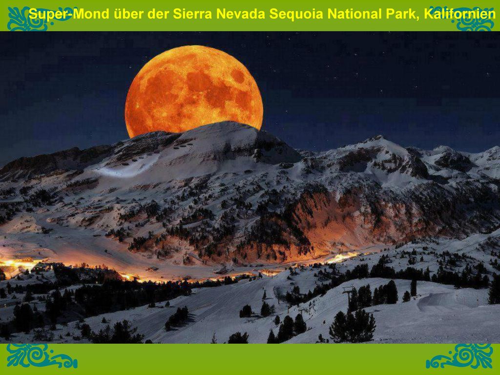 Super-Mond über der Sierra Nevada Sequoia National Park, Kalifornien