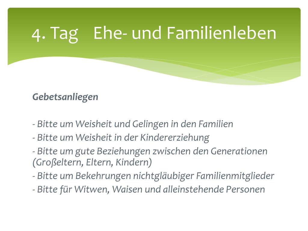 4. Tag Ehe- und Familienleben