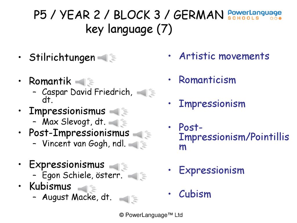 P5 / YEAR 2 / BLOCK 3 / GERMAN key language (7)